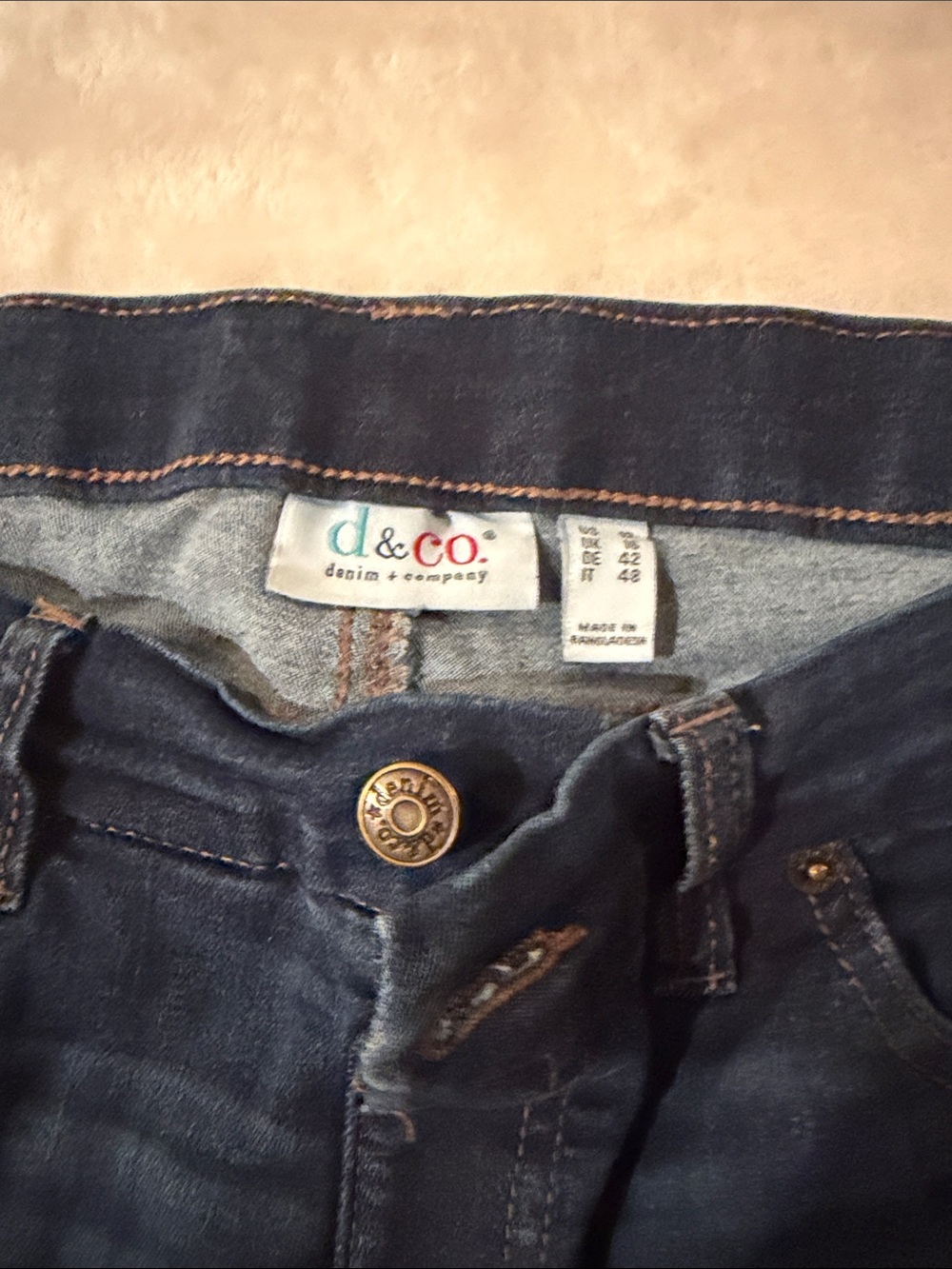 d & co. Women's Straight Leg Jeans in Dark Blue